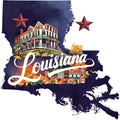 Classic US States Fabric Panel 45
