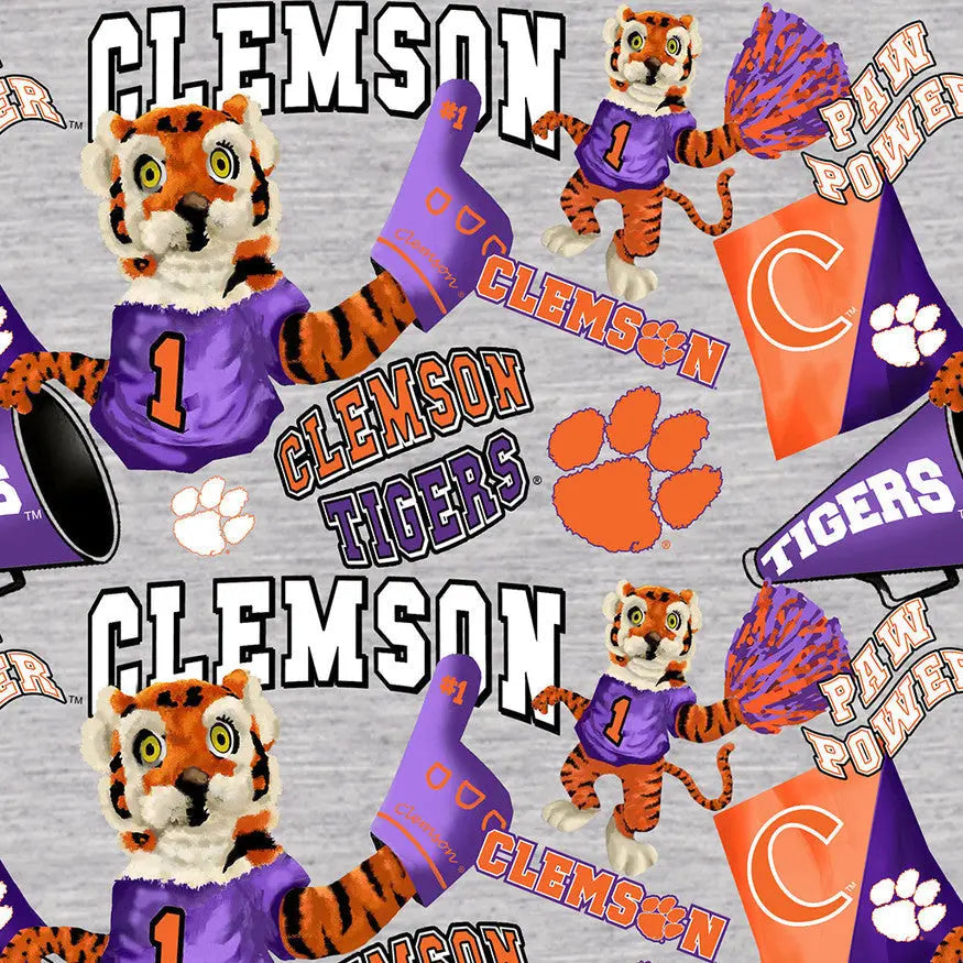 Clemson Tigers - Mascot 44"/45" Fabric per yard