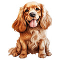Cocker Spaniel Dog Fabric Panel