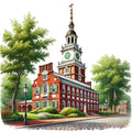 Colonial America Fabric Panel 24