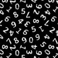 Color My World - Tossed Numbers - Black 44" / 45" Fabric Per Yard
