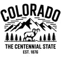Colorado Black and White Fabric Panel