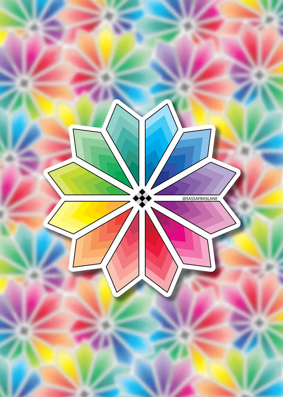 Colorburst Quilt Block Stickers