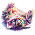 Colorful Cats Fabric Panel 18