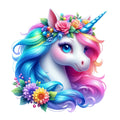 Colorful Magical Unicorn Fabric Panel 2
