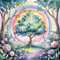 Colorful Woodland Fabric Panel 5