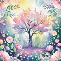 Colorful Woodland Fabric Panel 8