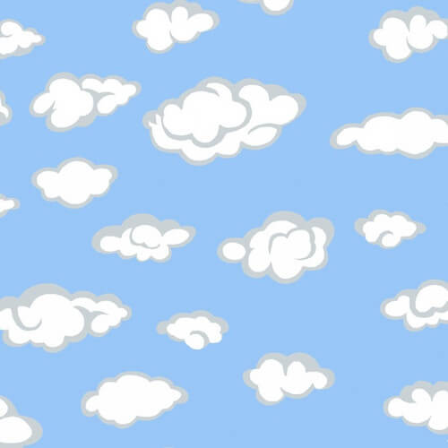 Comfy Flannel - Clouds 44"/45" Cotton Flannel Fabric per yard