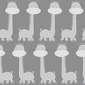 Comfy Flannel - Gray Giraffes 44"/45" Cotton Flannel Fabric per yard