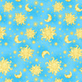 Comfy Flannel - Sun & Stars 44"/45" Cotton Flannel Fabric per yard