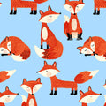 Comfy Flannel - Tossed Foxes 44"/45" Cotton Flannel Fabric per yard