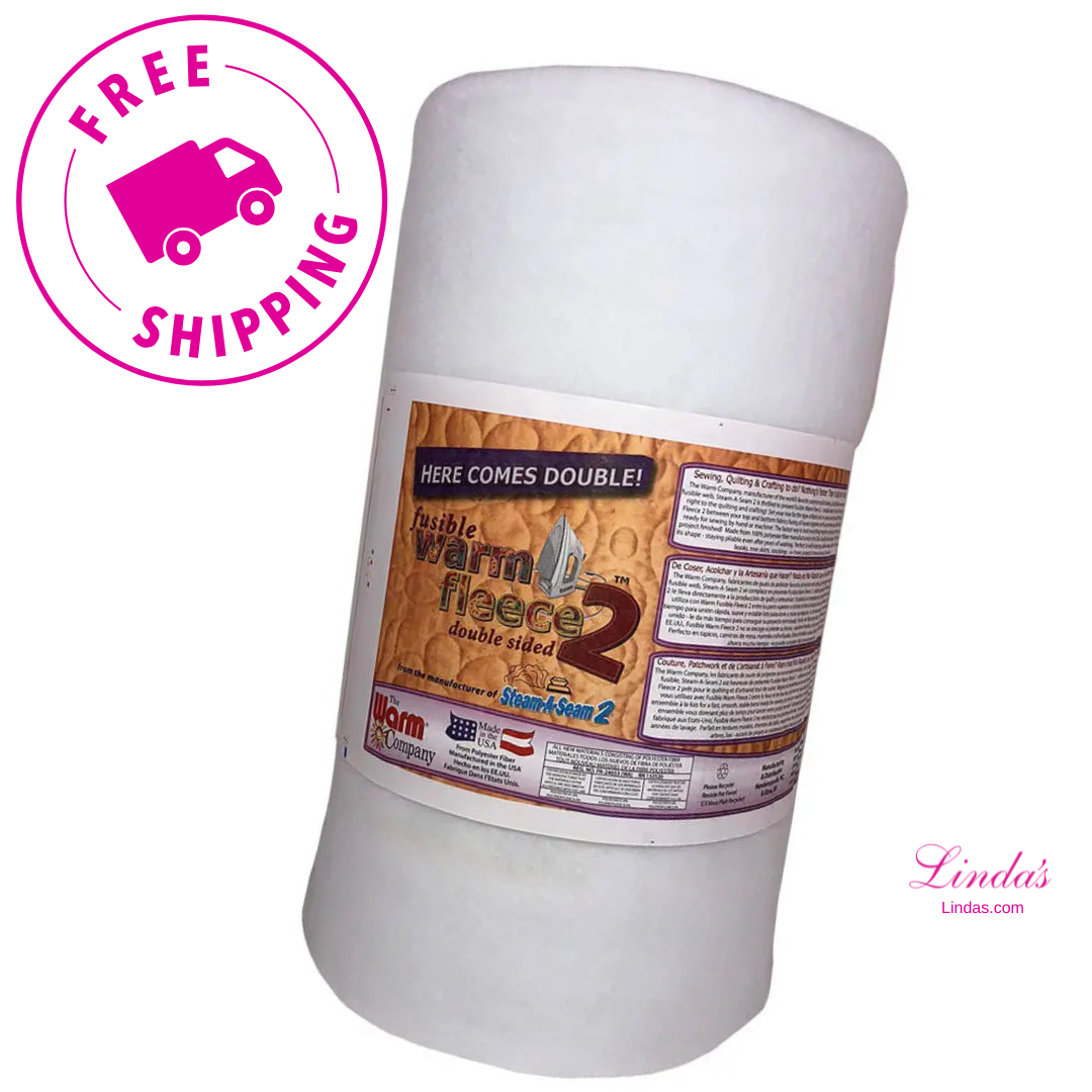 Fusible Warm Fleece 2® Two-Sided Fusible Fleece Batting – 45" x 20 Yard Bolt