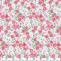 Coral Flower Patch 45" Wide Cotton Fabric Per Yard