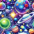 Cosmic Space Fabric Panel 2