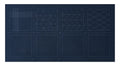 Cosmo Sashiko 100% Cotton Pre-printed Precut Cloth Set For Coasters - Blue