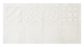 Cosmo Sashiko 100% Cotton Pre-printed Precut Cloth Set For Coasters - White