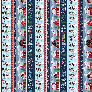 Country Christmas - Stripe 44" / 45" Fabric Per Yard