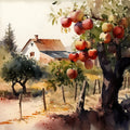 Country Farm Orchards Fabric Panel 12