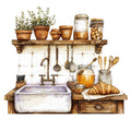 Country Kitchen Fabric Panel 11