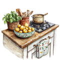 Country Kitchen Fabric Panel 15
