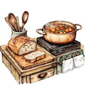 Country Kitchen Fabric Panel 33