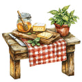 Country Kitchen Fabric Panel 34