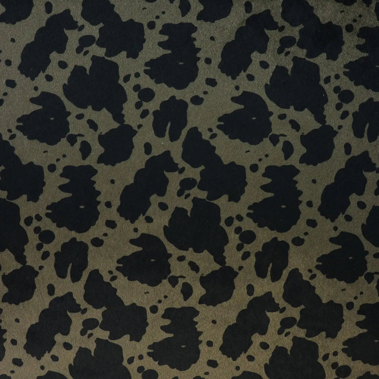 Cow Black Olive Faux Fur 1/2 Yard