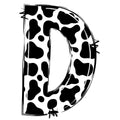 Cow Print Alphabet Fabric Panel 10