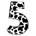 Cow Print Alphabet Fabric Panel 3