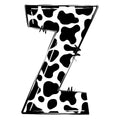 Cow Print Alphabet Fabric Panel 32