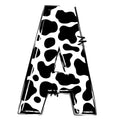Cow Print Alphabet Fabric Panel 7