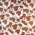 Cow Tan White Faux Fur 1/2 Yard