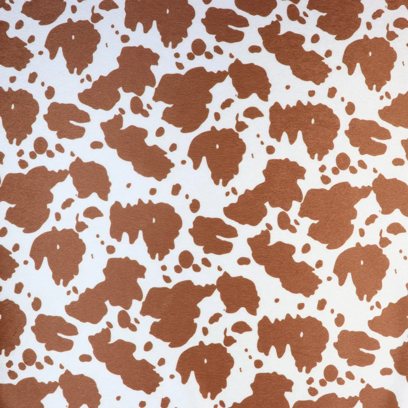 Cow Tan White Faux Fur 1/2 Yard