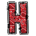 Cowboy Alphabet Fabric Panel 9