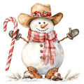 Cowboy Christmas Fabric Panel 10