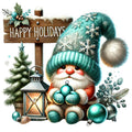Cozy Christmas Gnomes Fabric Panel 14