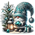 Cozy Christmas Gnomes Fabric Panel 15