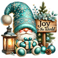 Cozy Christmas Gnomes Fabric Panel 8