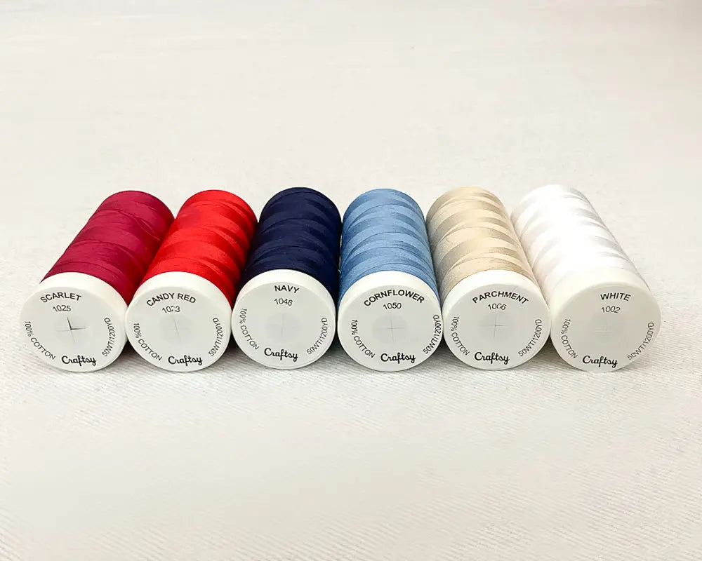 Craftsy Stash Builder Pima Thread Bundle Star Spangled Collection 6 spools