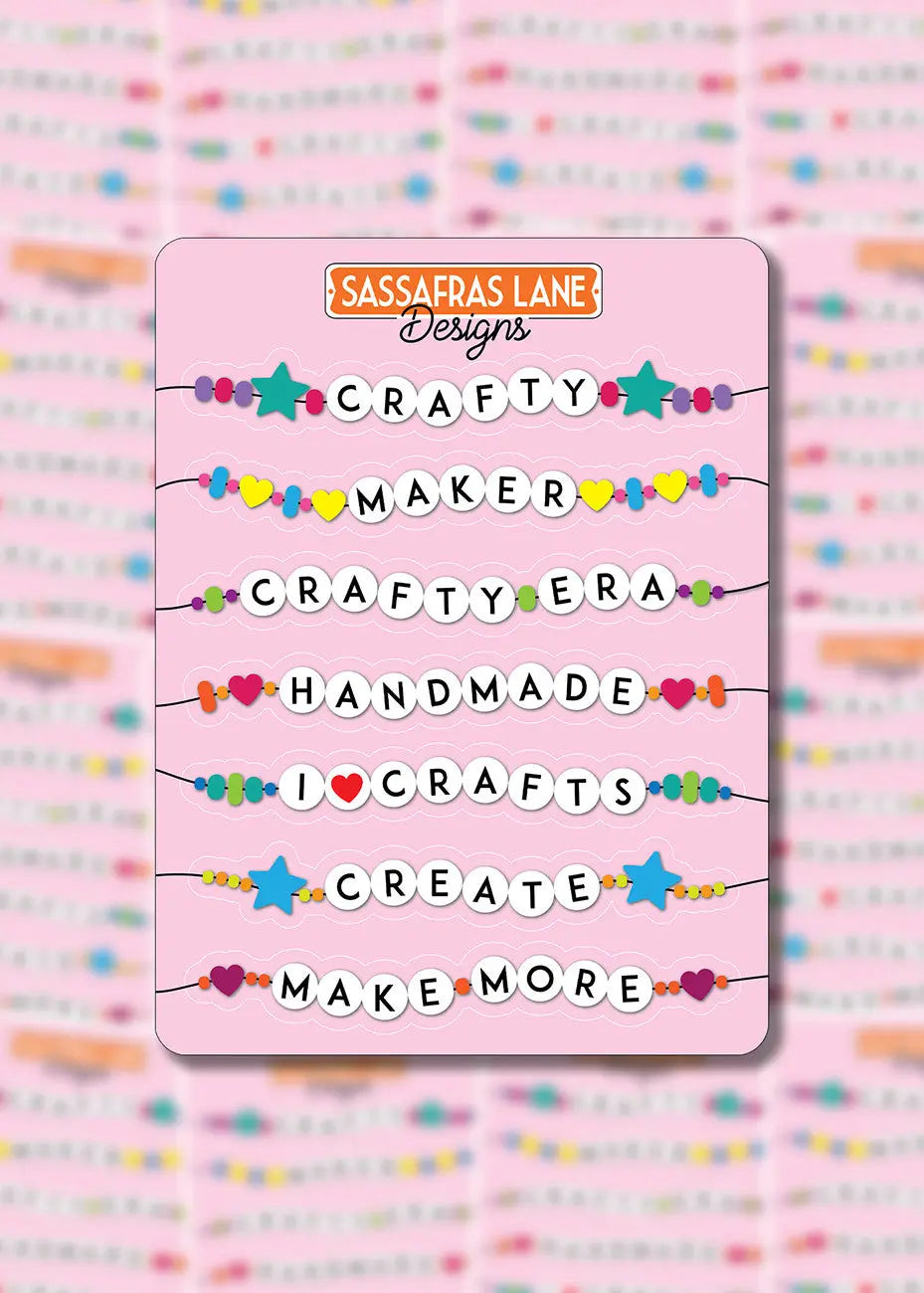 Crafty Friendship Bracelet Sticker Sheets