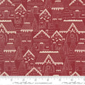 Cranberry Gingerbread Lane 44"/45" Cotton Fabric Per Yard