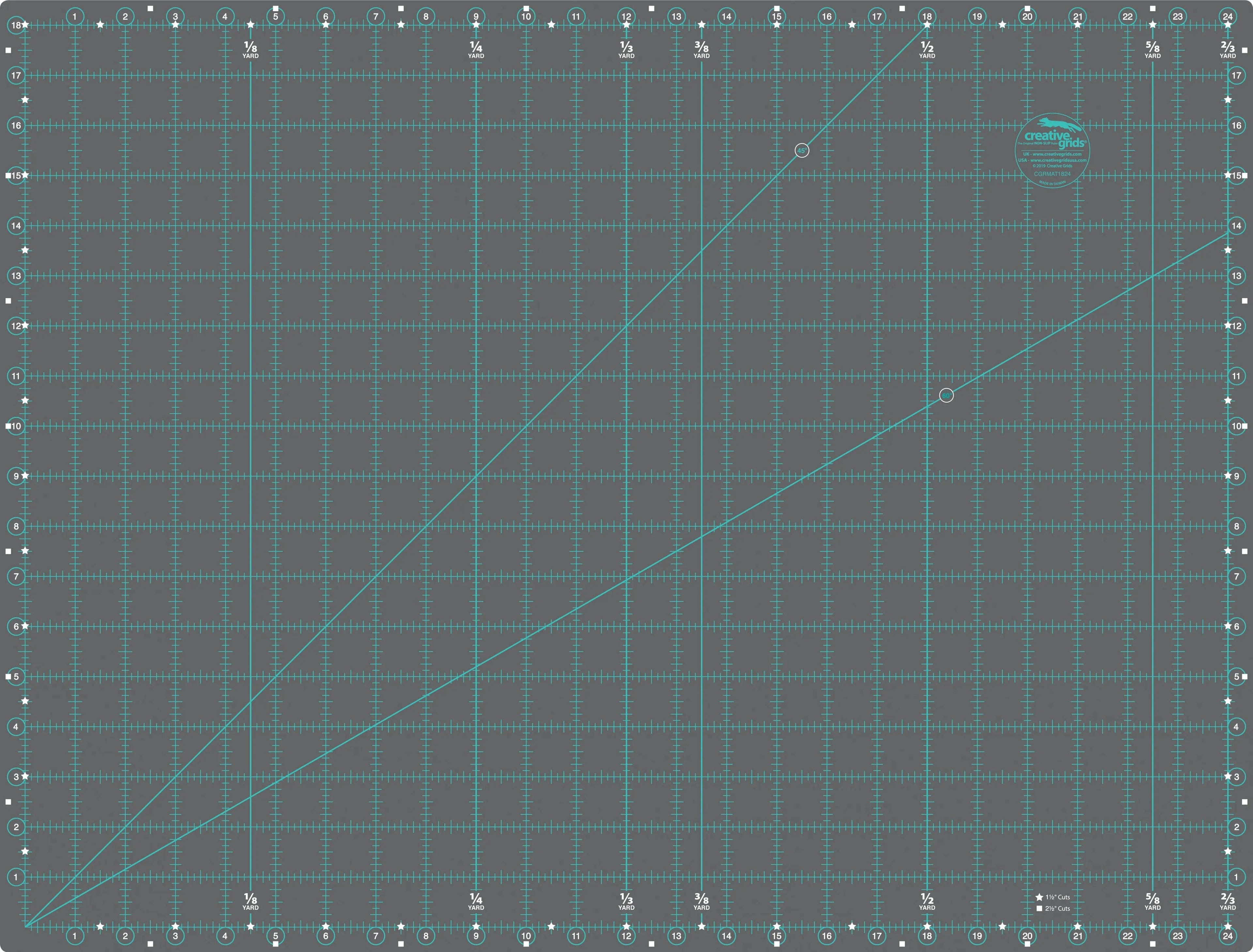 Creative Grids Self-Healing Double Sided Rotary Cutting Mat 18in x 24in