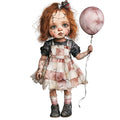 Creepy Dolls Fabric Panel 17