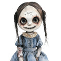 Creepy Dolls Fabric Panel 5