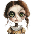 Creepy Dolls Fabric Panel 6