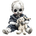 Creepy Dolls Fabric Panel 7