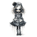 Creepy Horror Evil Dolls Fabric Panel 10