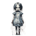 Creepy Horror Evil Dolls Fabric Panel 11