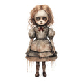 Creepy Horror Evil Dolls Fabric Panel 14