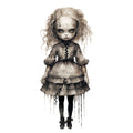 Creepy Horror Evil Dolls Fabric Panel 17